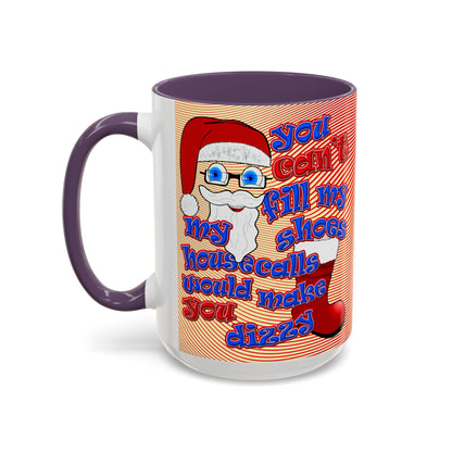 santa's shoes - Accent Mug (yellow-orange wave)