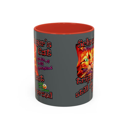 schrodinger's cat - Accent Mug (dark grey)