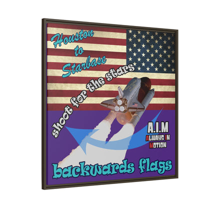 shoot for the stars - framed canvas art (purple)