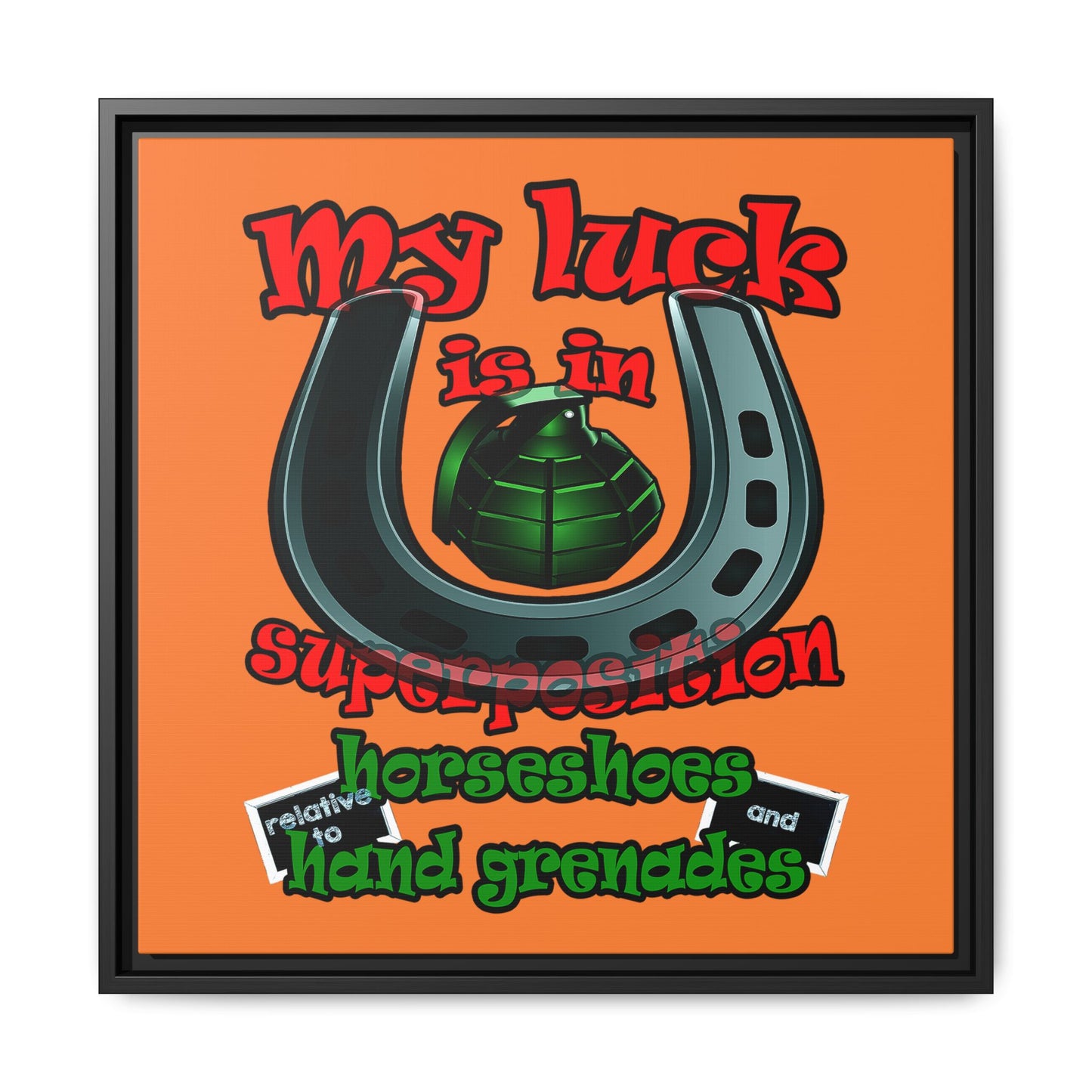 my luck - framed canvas art (crusta)