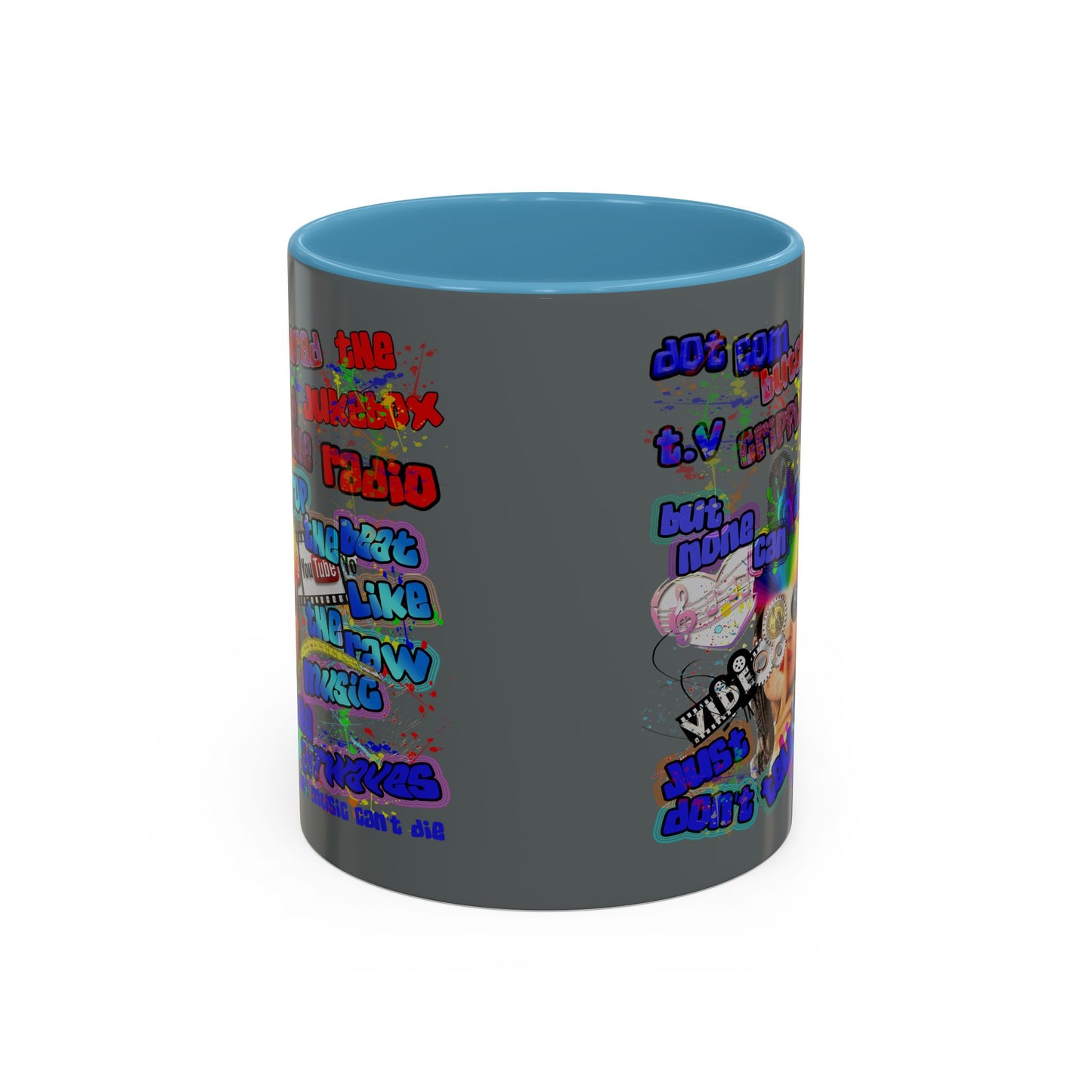 drop the beat - Accent Mug (dark grey)
