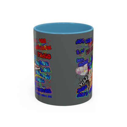 drop the beat - Accent Mug (dark grey)
