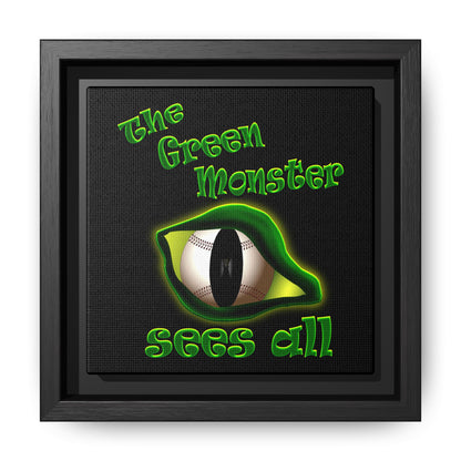 green monster - framed canvas art (black)