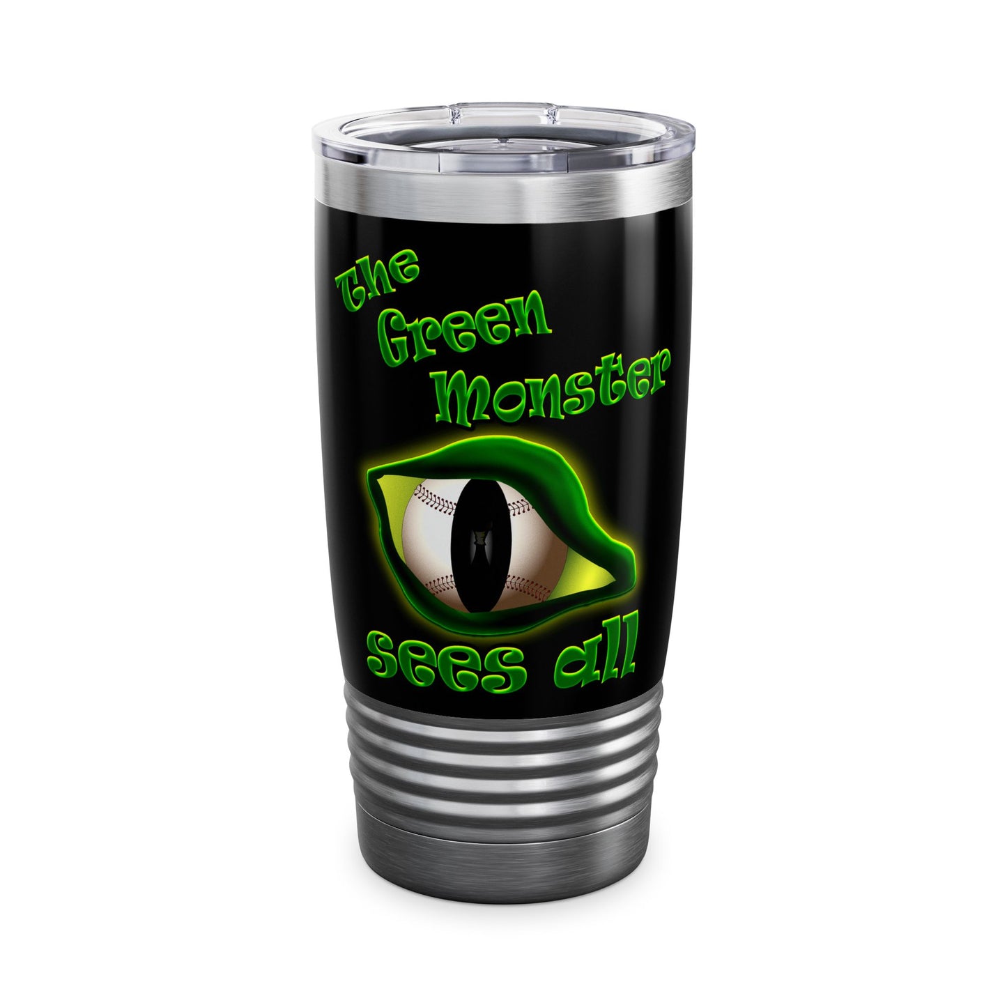 green monster - Ringneck Tumbler, 20oz (black)