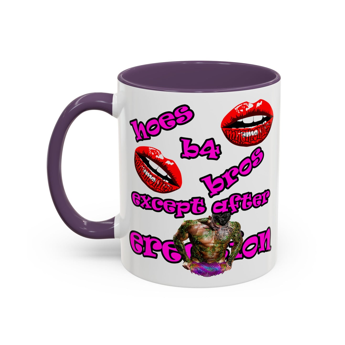 hoes b4 bros - Accent Mug (white)