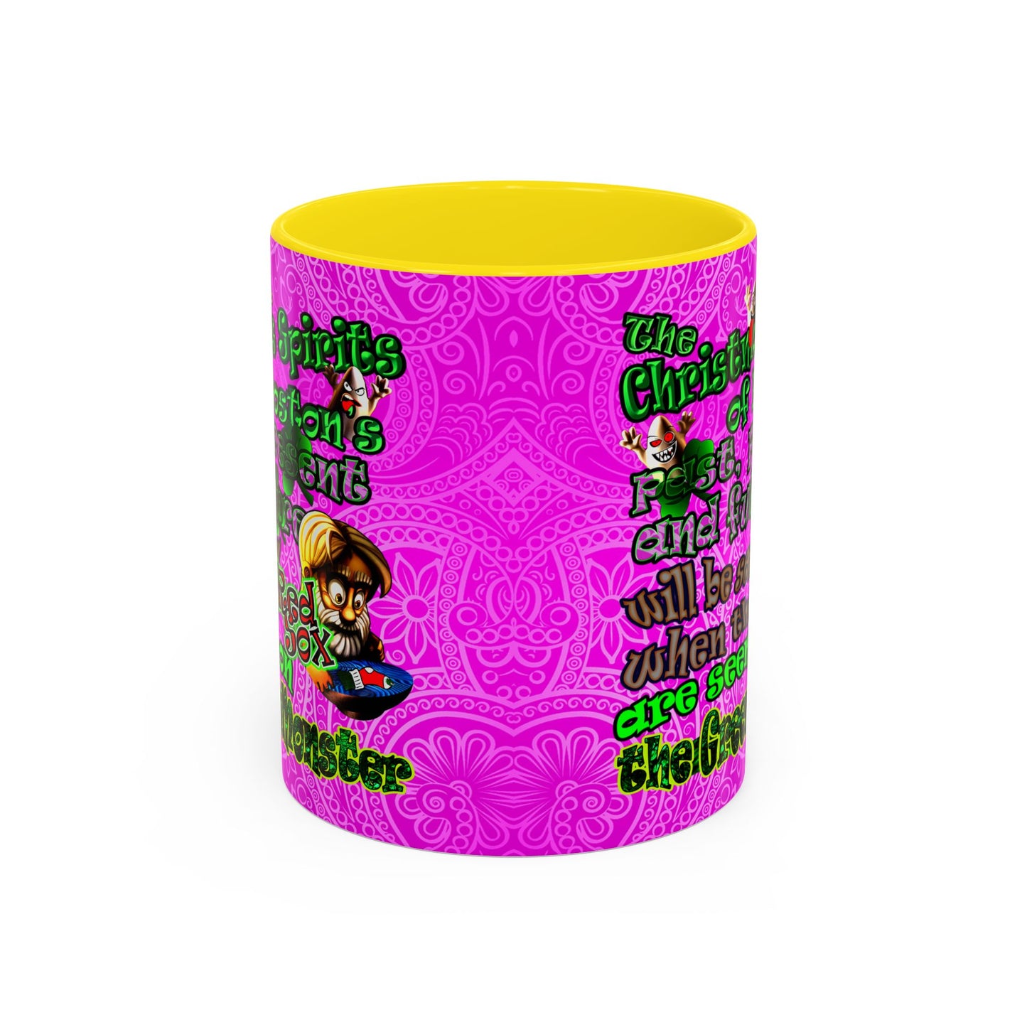 christmas spirits of boston - Accent Mug (pink swirl)