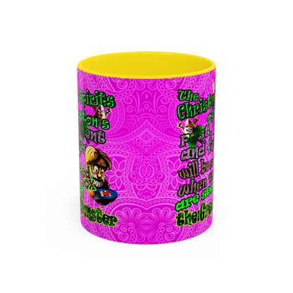 christmas spirits of boston - Accent Mug (pink swirl)