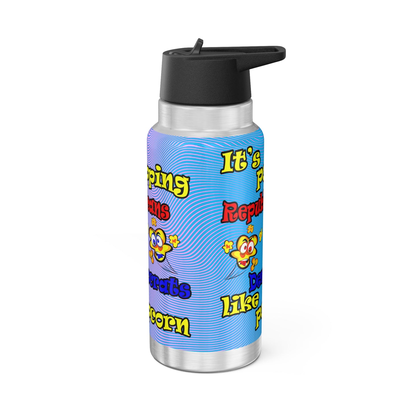 popping like popcorn - Gator Tumbler, 32oz  (light blue-purple wave)