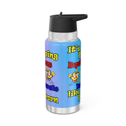 popping like popcorn - Gator Tumbler, 32oz  (light blue-purple wave)