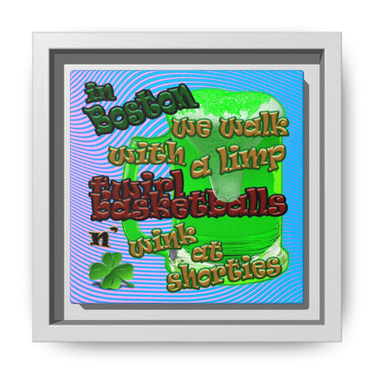 celtics logo - framed canvas art (light blue-purple wave)