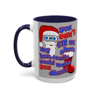 santa's shoes - Accent Mug (light grey)