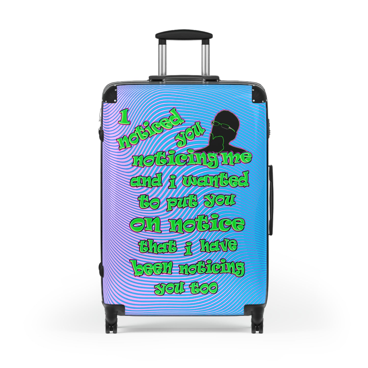 noticed you noticing - Suitcase (light blue-purple wave)