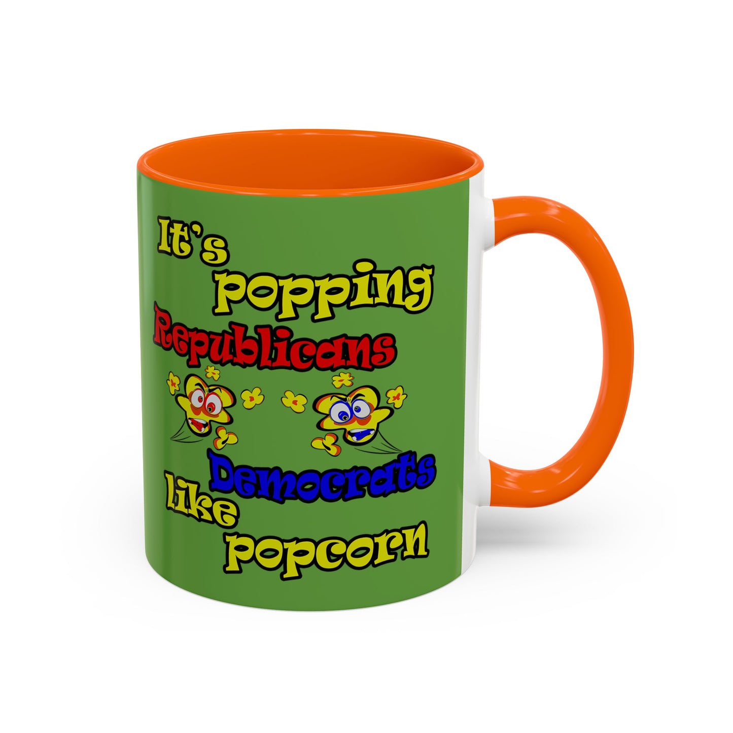 popping like popcorn - Accent Mug (green)