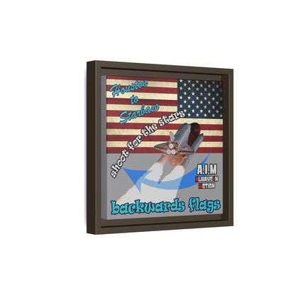 shoot for the stars - framed canvas art (grey)