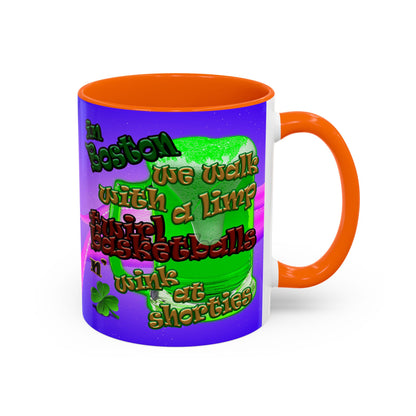 celtics logo - Accent Mug (purple-pink wave)