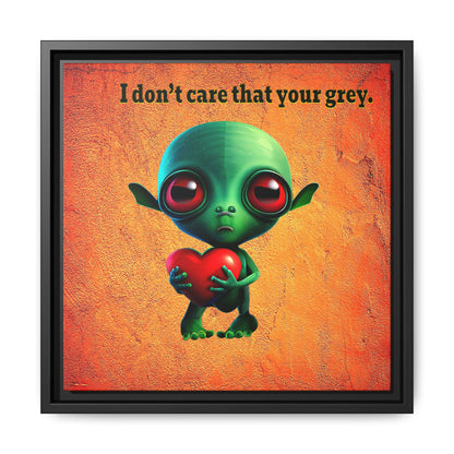 I don't care that your grey - framed canvas art (burnt orange)