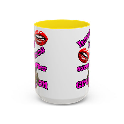 hoes b4 bros - Accent Mug (white)