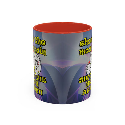 shoot the moon again - Accent Mug (grey-pink wave)