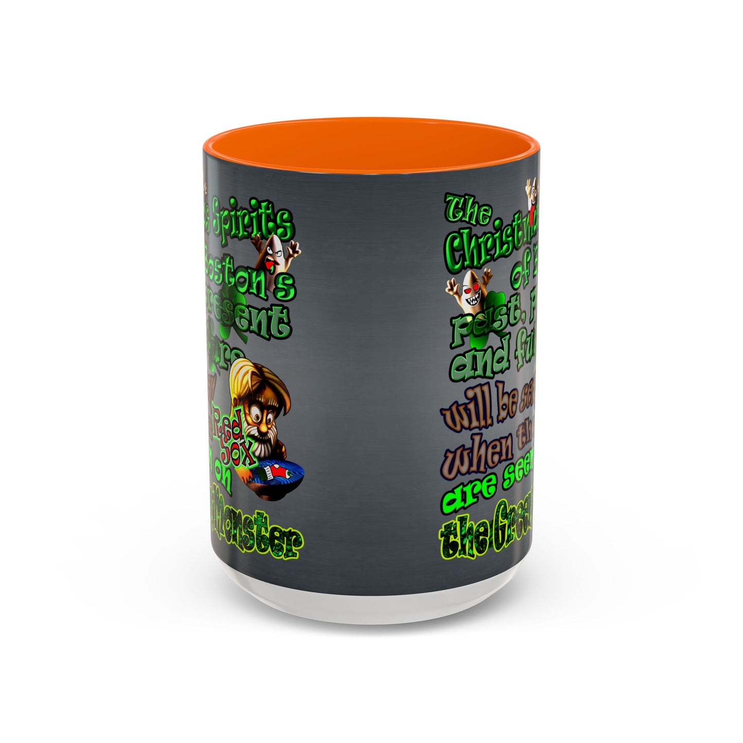 christmas spirits of boston - Accent Mug (grey-light grey)