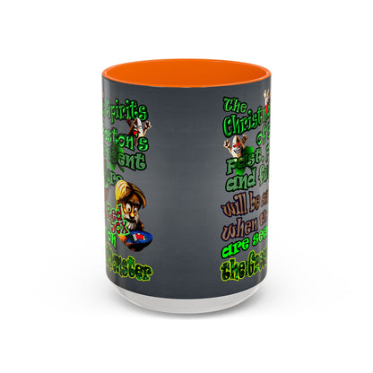 christmas spirits of boston - Accent Mug (grey-light grey)