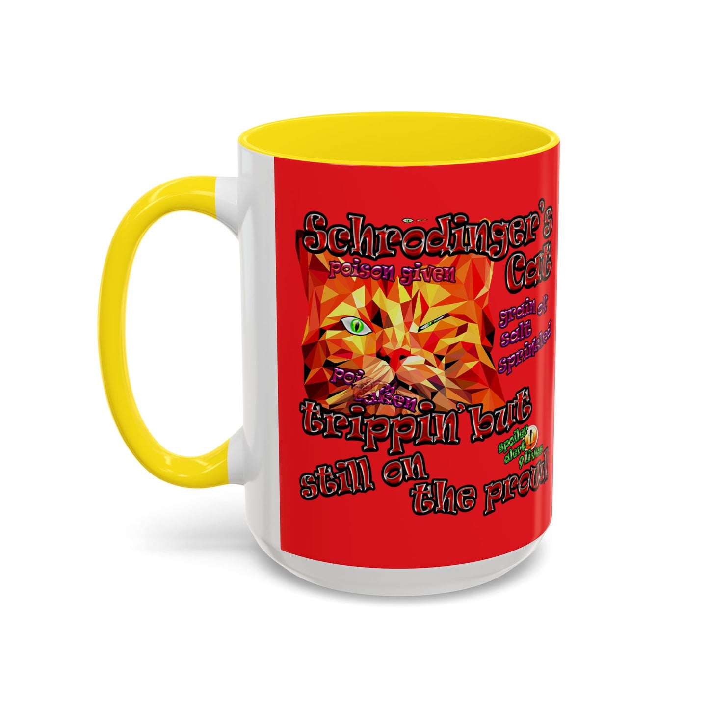 schrodinger's cat - Accent Mug (red)