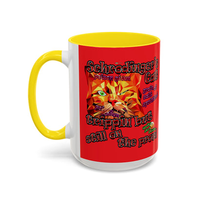 schrodinger's cat - Accent Mug (red)
