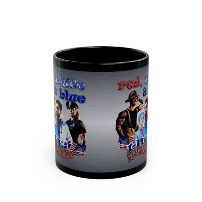rw&b lives matter - Black Mug (brushed nickel)