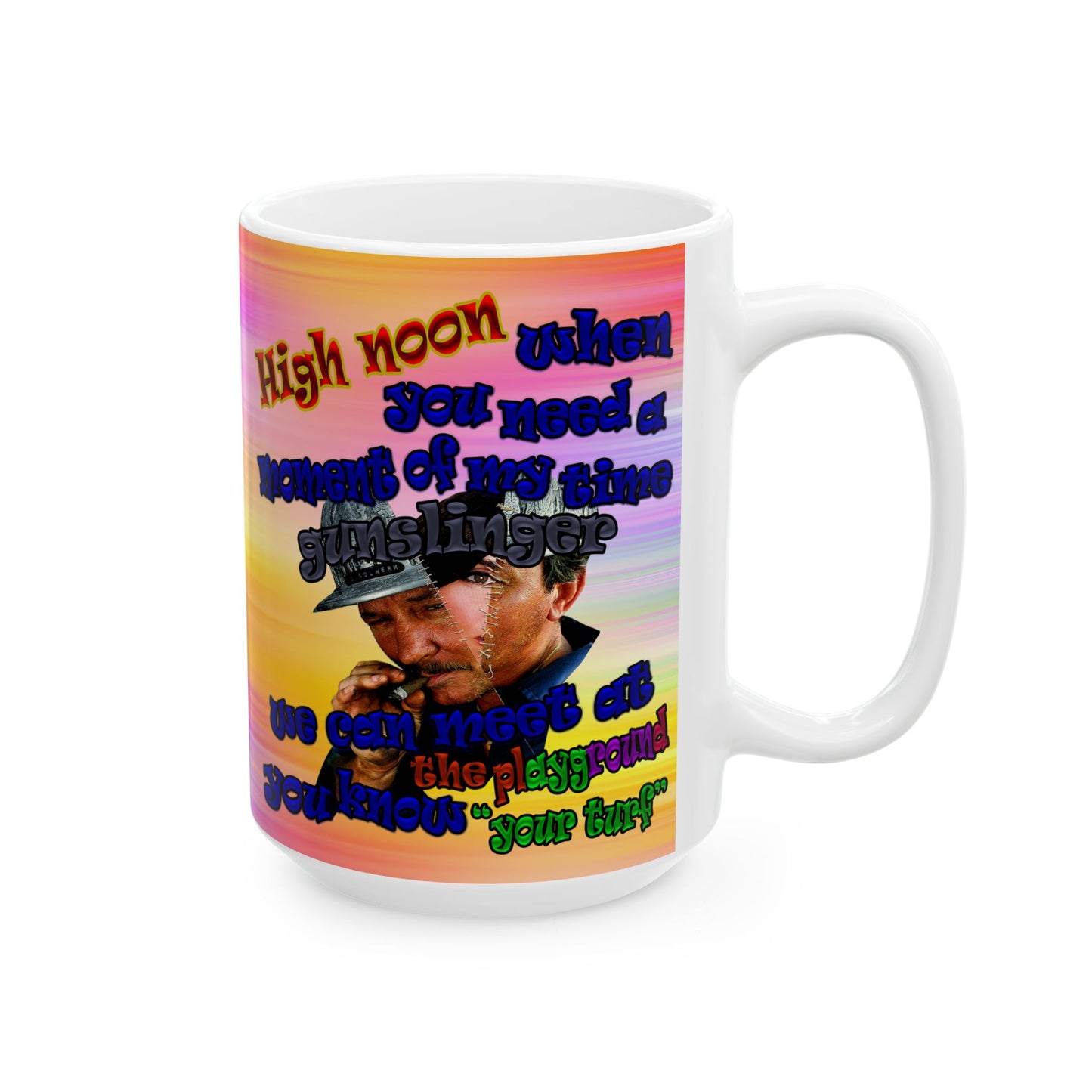 high noon - White Mug (color blur)