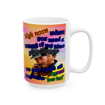 high noon - White Mug (color blur)