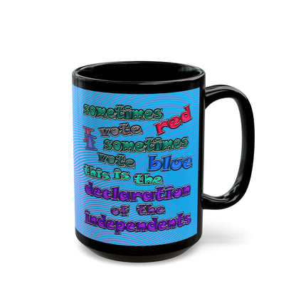 declaration of the independents - Black Mug (light blue-purple wave)