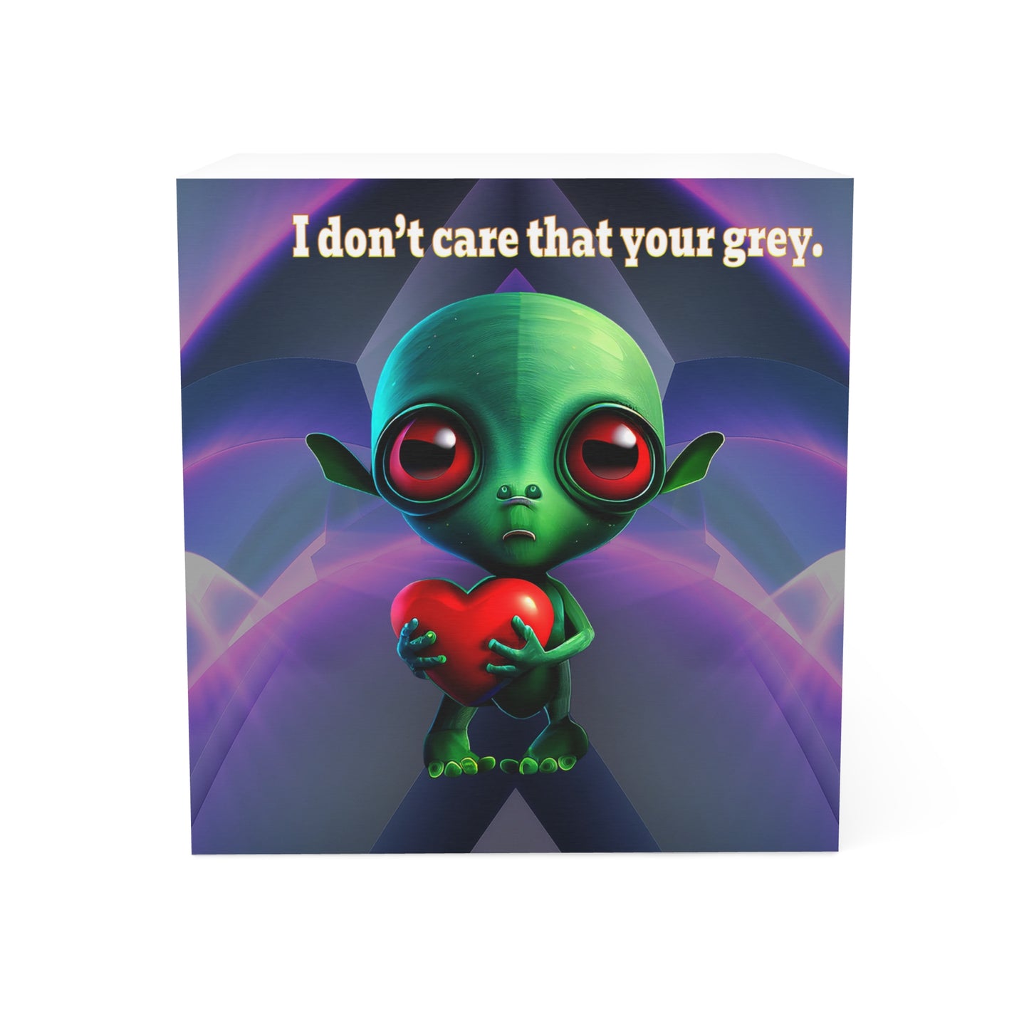 I don't care that your grey - note cube (grey-pink wave)