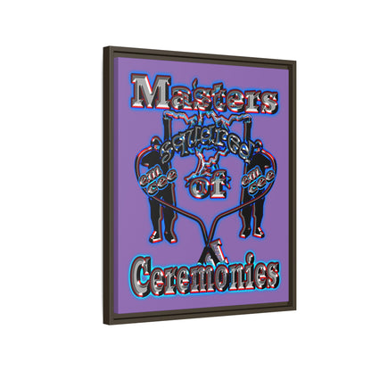 em cee squared - framed canvas art (light purple)