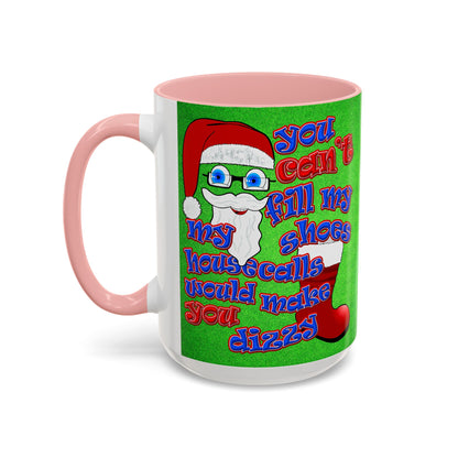 santa's shoes - Accent Mug (green turf)