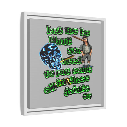 og - framed canvas art (light grey)