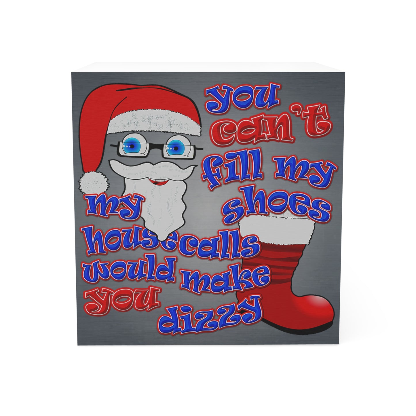 santa's shoes - note cube (grey-light grey)
