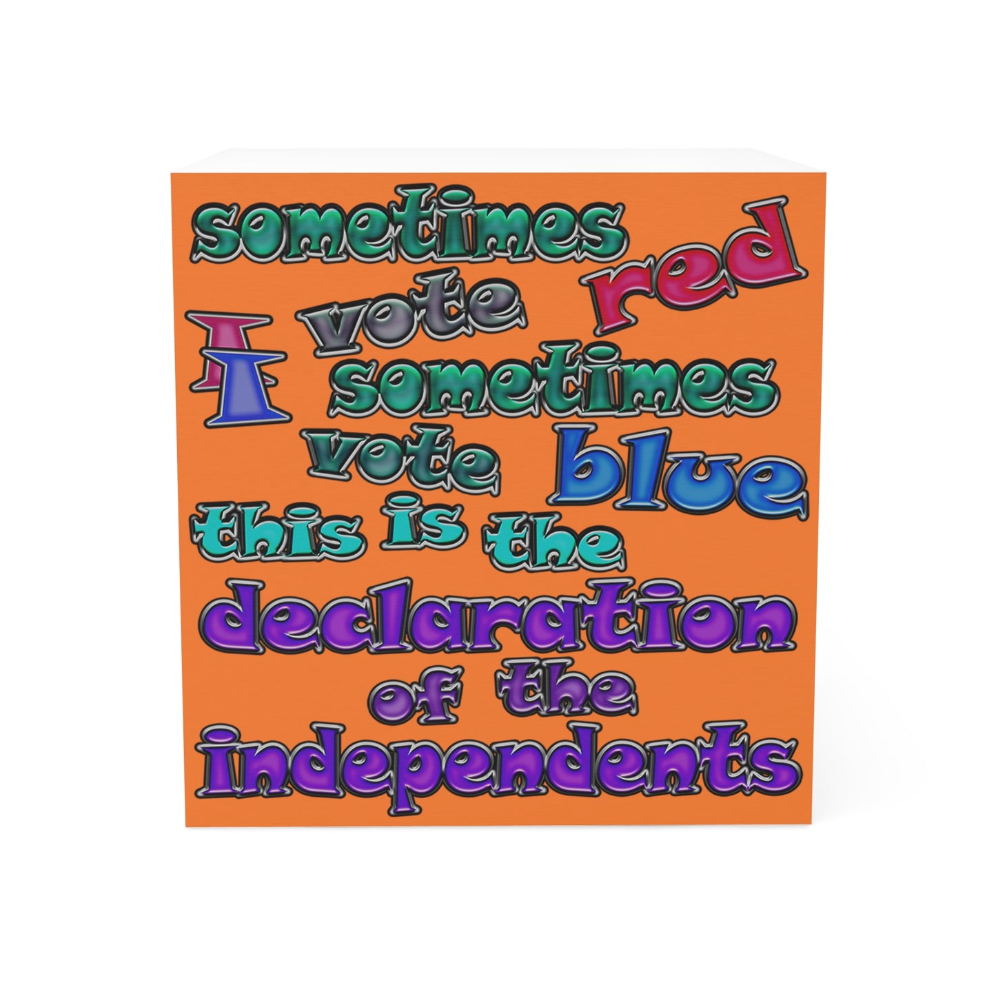 declaration of the independents - note cube (crusta)