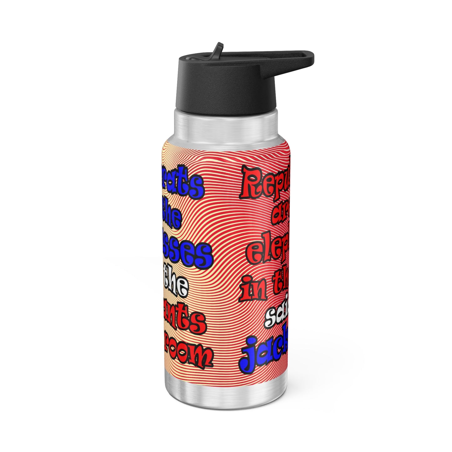 donkeys and elephants - Gator Tumbler, 32oz  (yellow-orange wave)