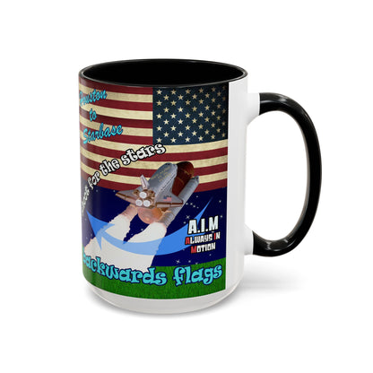 shoot for the stars - Accent Mug ('snoops' background)