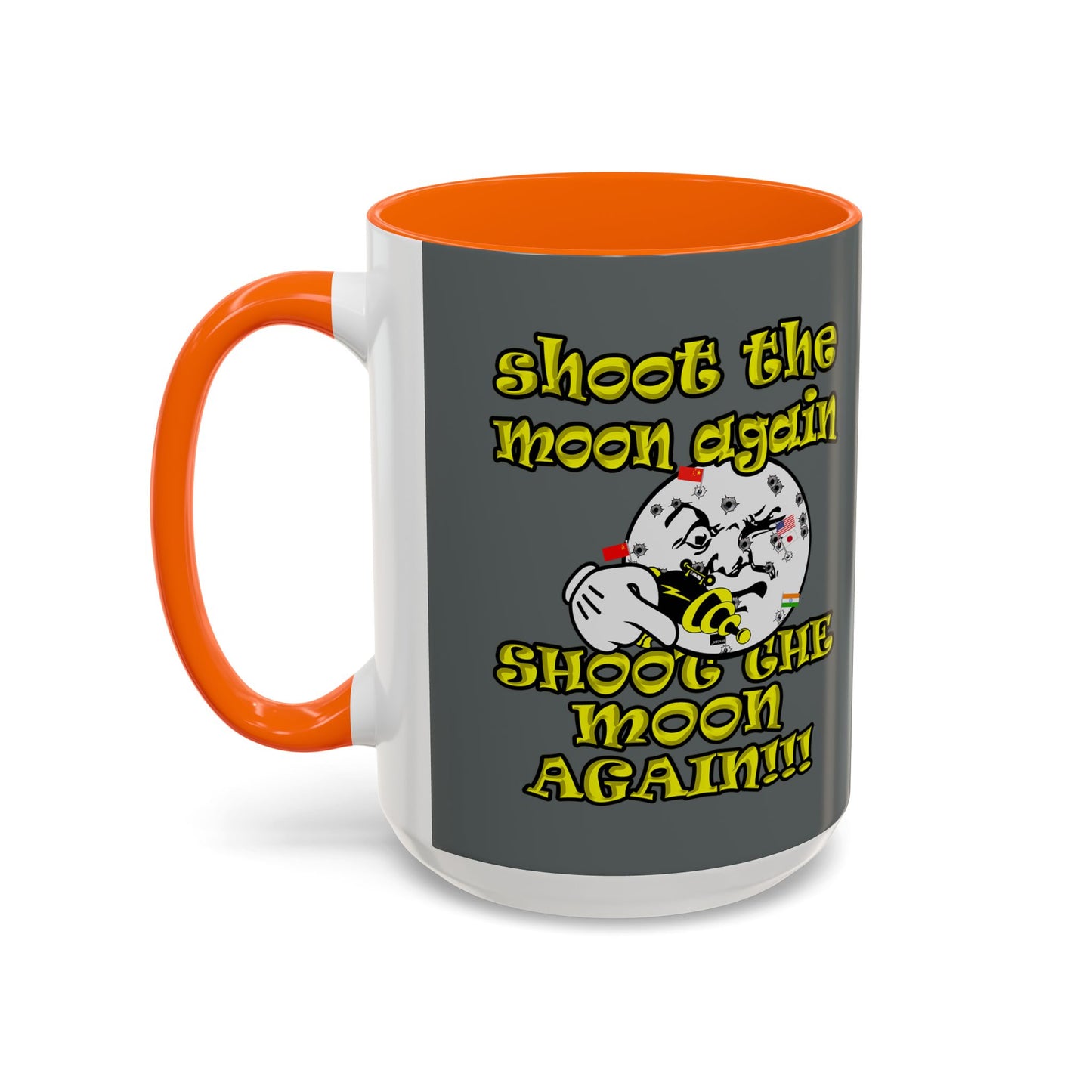 shoot the moon again - Accent Mug (dark grey)