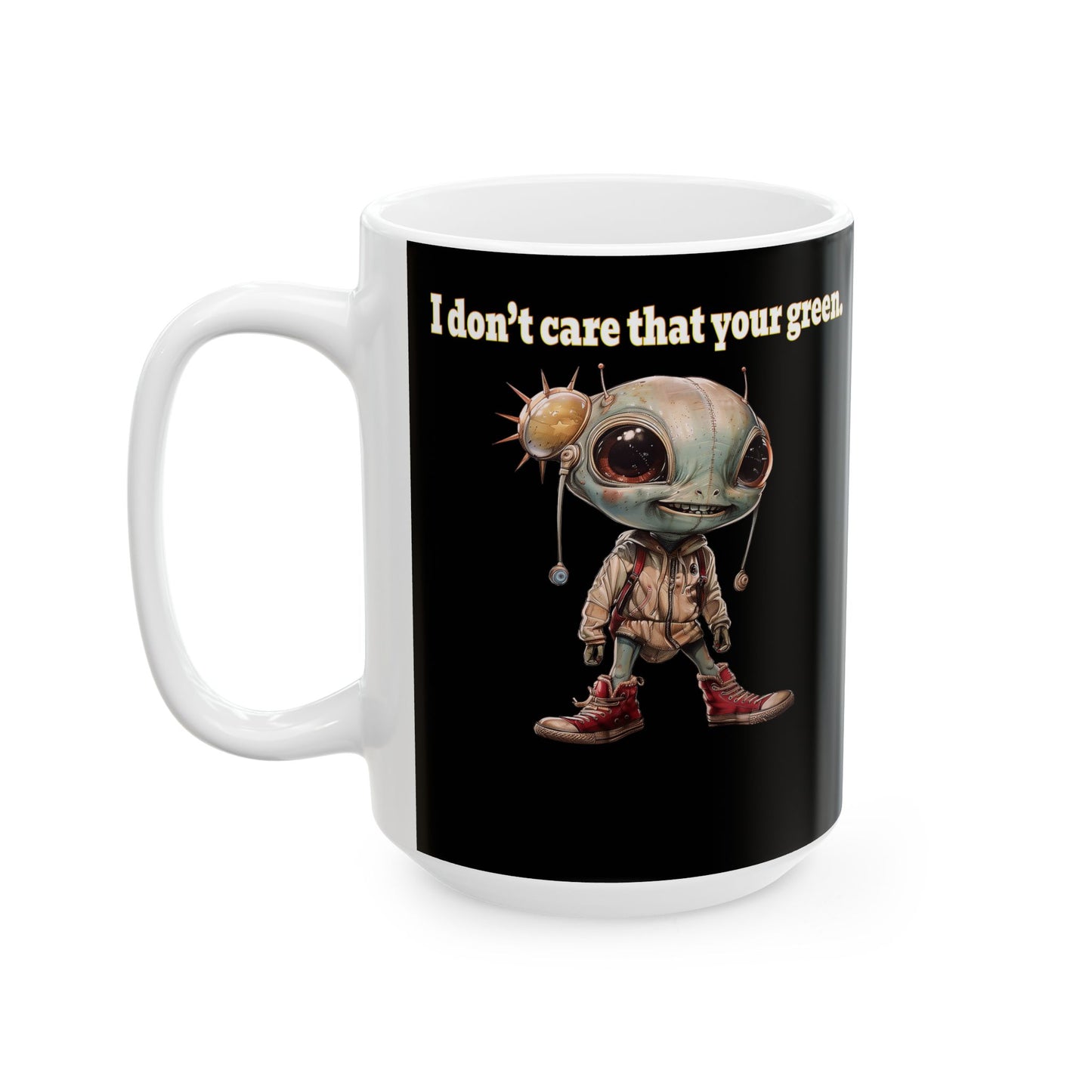 I don't care that your grey - White Mug (black)