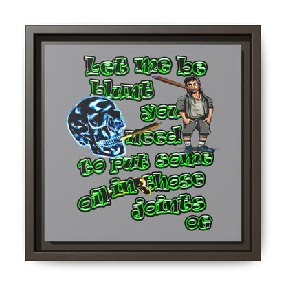 og - framed canvas art (grey)