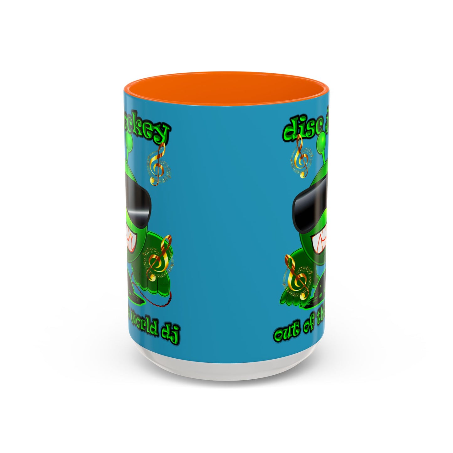 disc jockey - Accent Mug (turquoise)