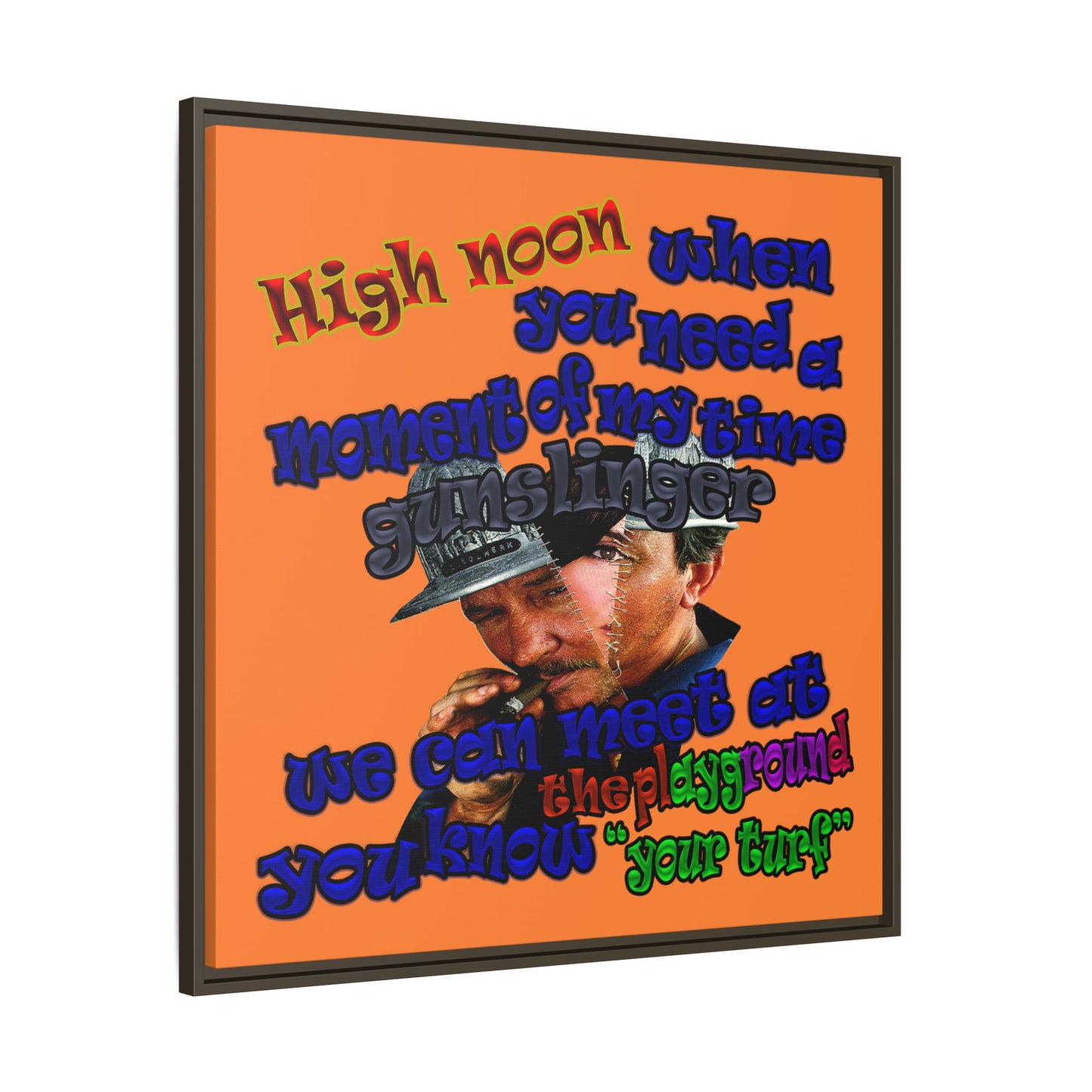 high noon - framed canvas art (crusta)