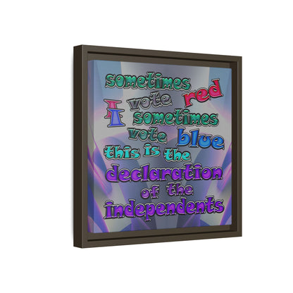 declaration of the independents - framed canvas art (grey-pink wave)