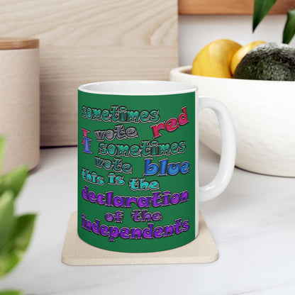 declaration of the independents - White Mug (dark green)