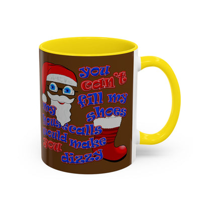 santa's shoes - Accent Mug (brown)