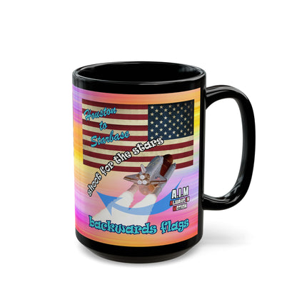 shoot for the stars - Black Mug (color blur)