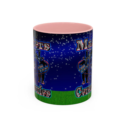 em cee squared - Accent Mug ('snoops' background)