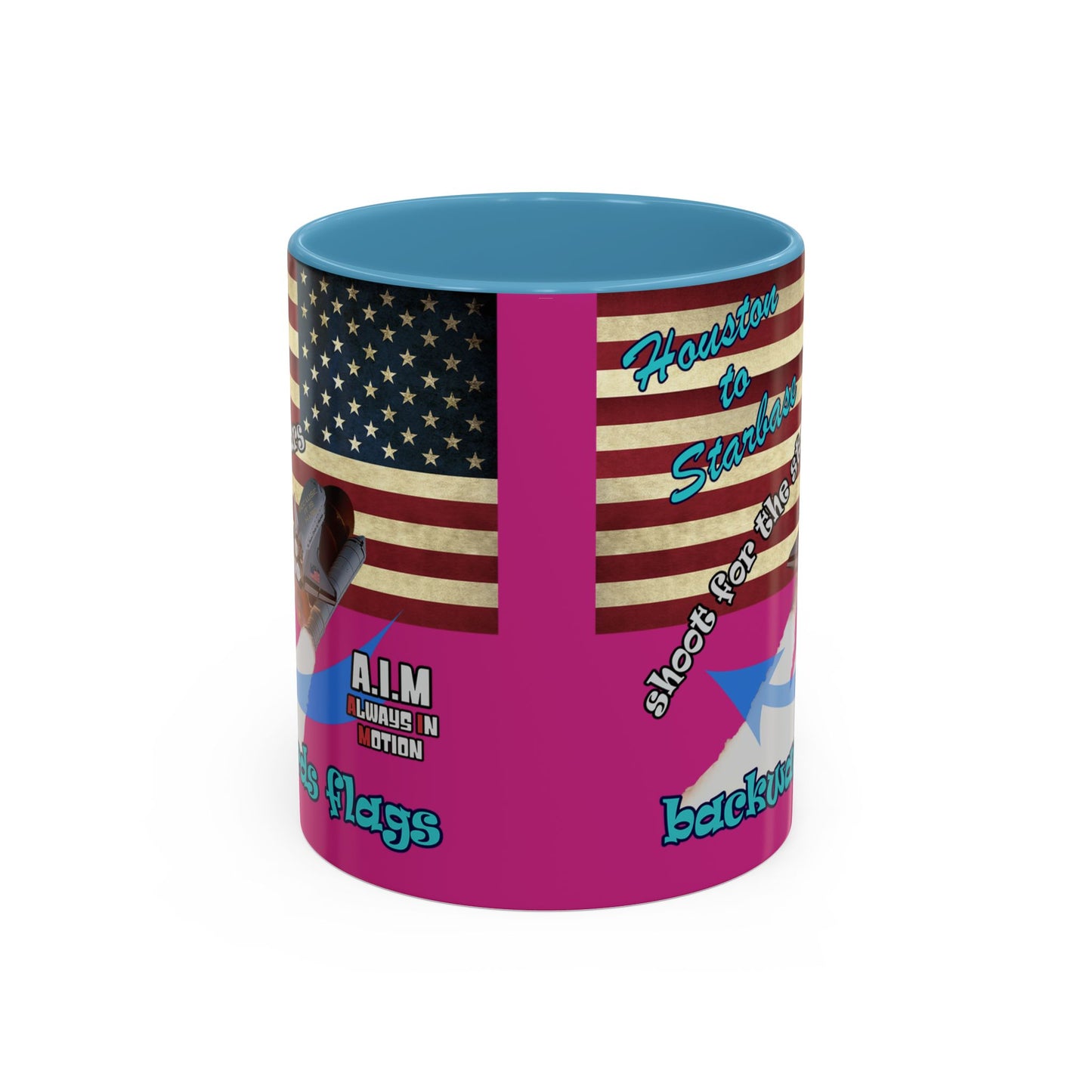 shoot for the stars - Accent Mug (pink)