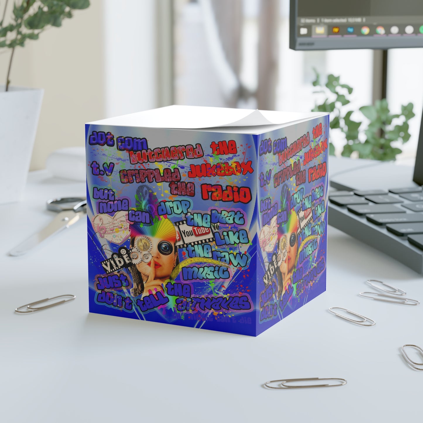 drop the beat - note cube (blue-white wave)